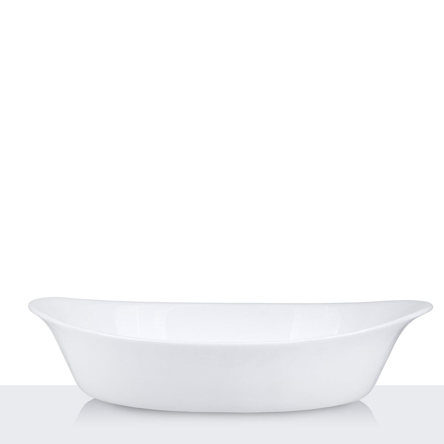 תבנית אובלית 12.8*21.3 סמ 550 מל זכוכית Opal Glass