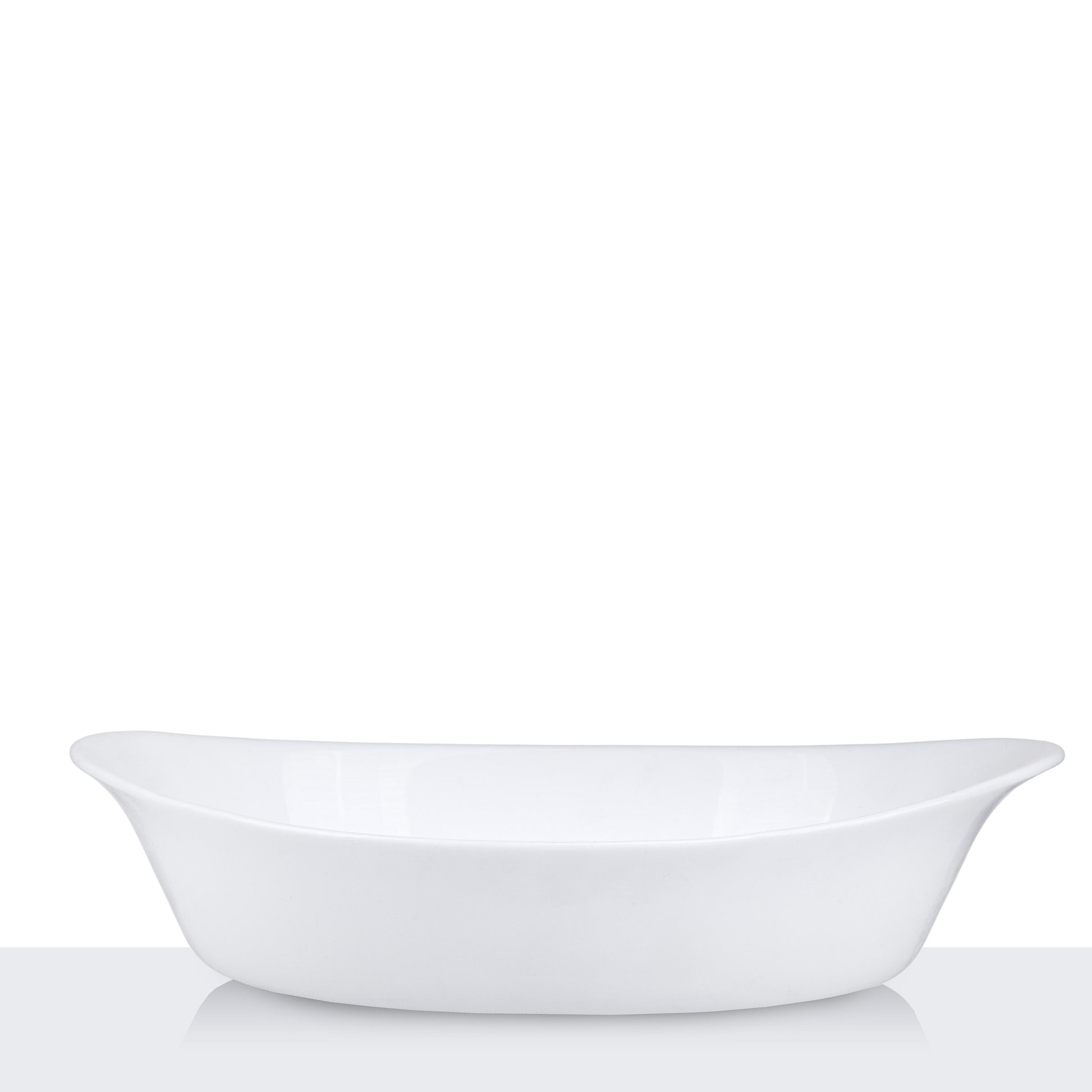 תבנית אובלית 12.8*21.3 סמ 550 מל זכוכית Opal Glass