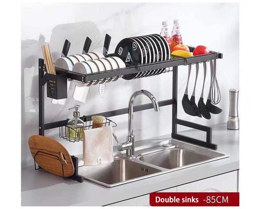 מתקן לייבוש כלים מעל כיור כפול