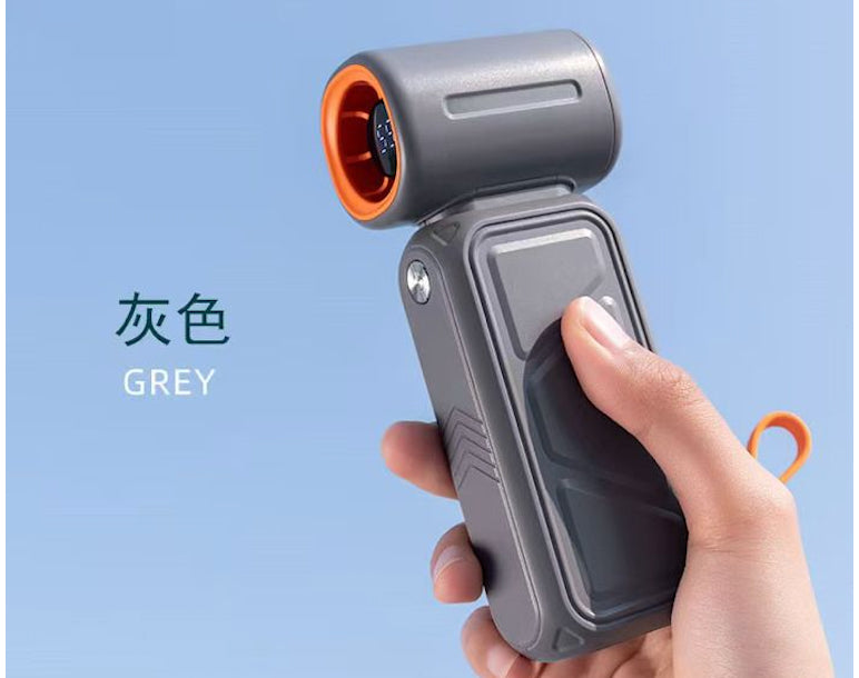 מאוורר ידני נייד נטען עם טורבינה עוצמתית וסוללה נטענת