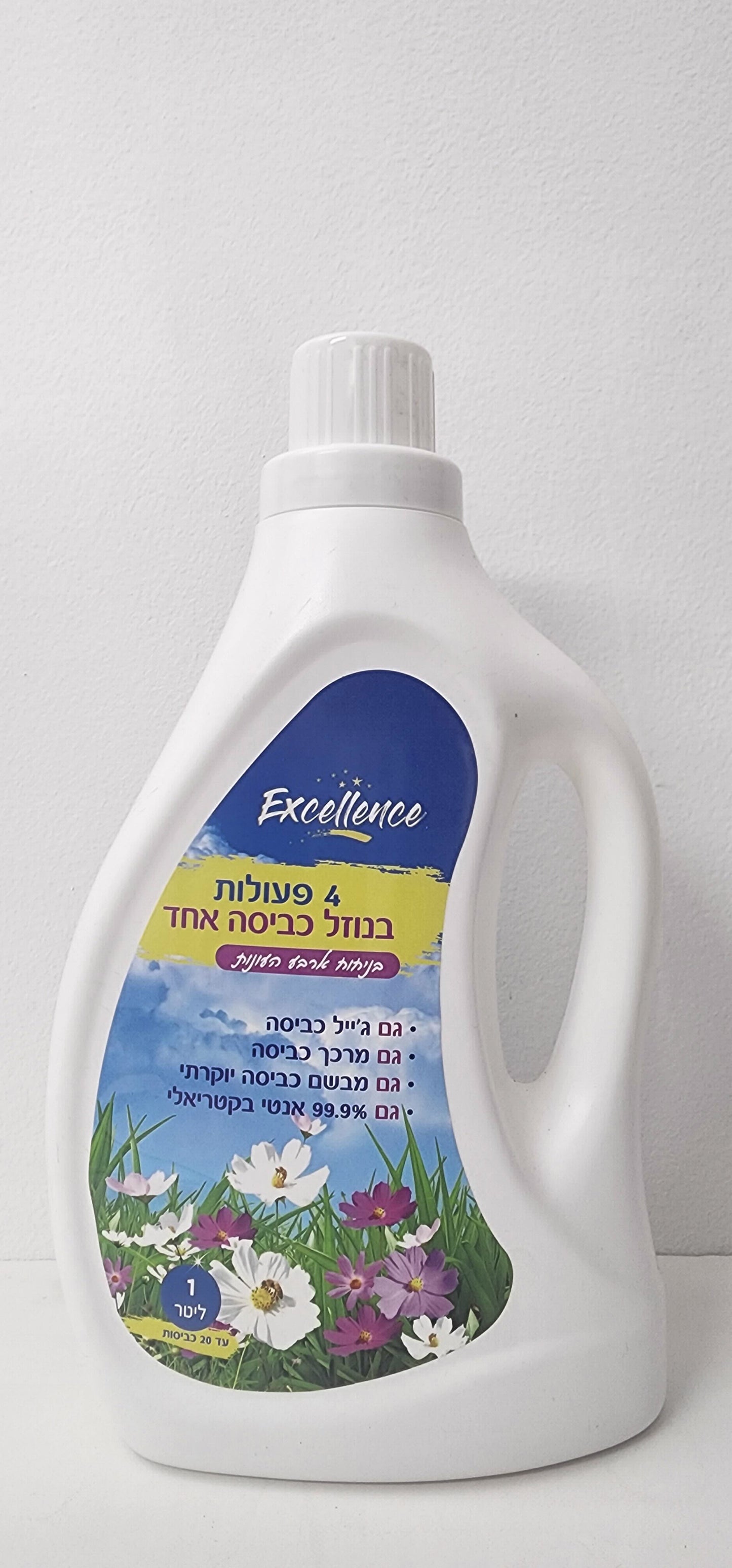 ג'ייל כביסה 4ב1 פרימיום מרוכז 1 ליטר ארבע עונות