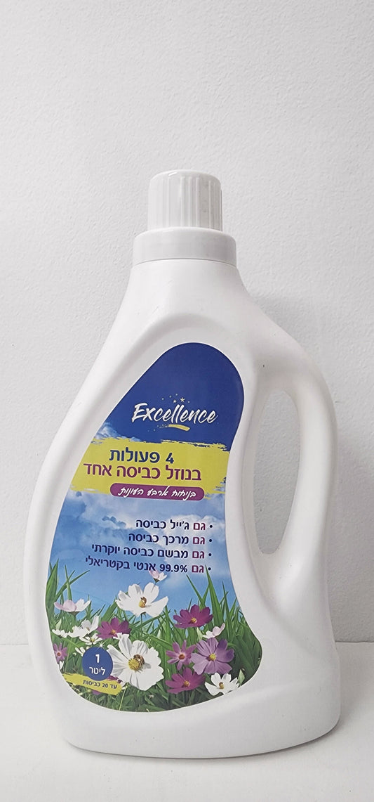 ג'ייל כביסה 4ב1 פרימיום מרוכז 1 ליטר ארבע עונות