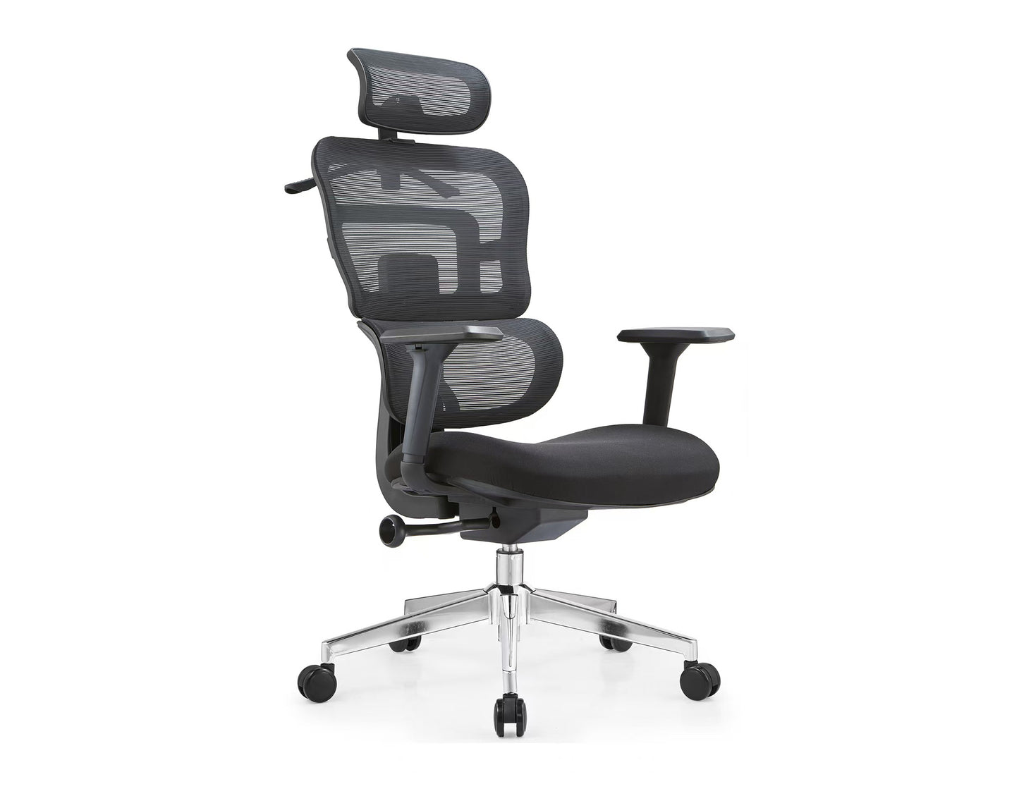 כסא משרדי עם גלגלים מתכוונן- שחור