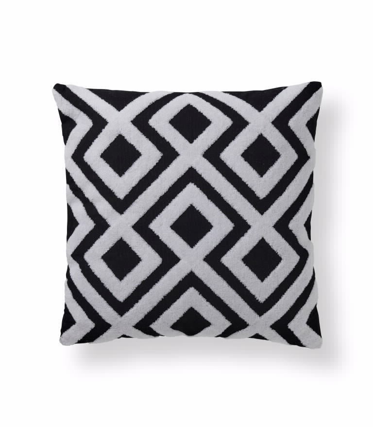 כרית נוי 45/45 סמ גפן שחור ולבן