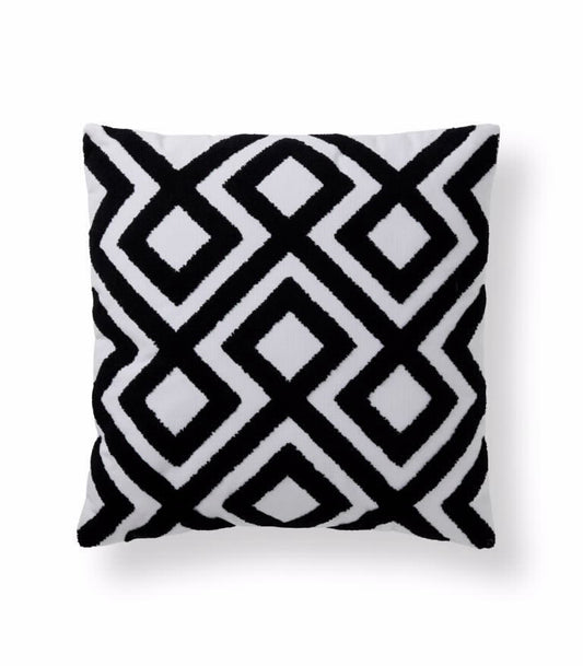 כרית נוי 45/45 סמ גפן לבן ושחור