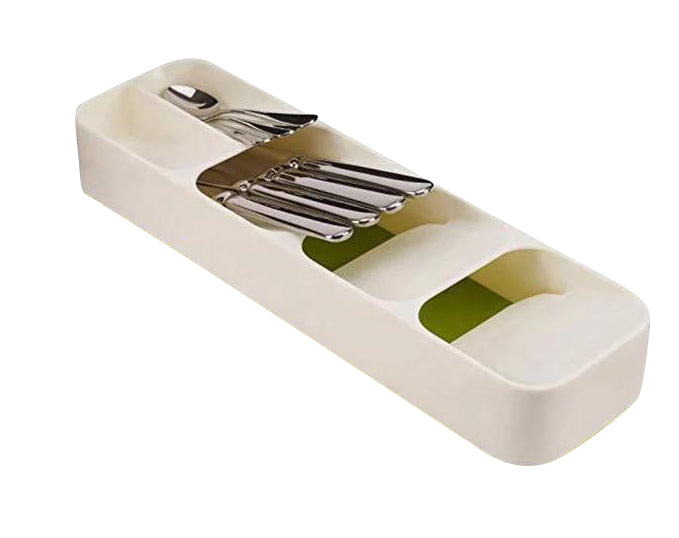 סט ארגוניות לסכו"ם - לבן