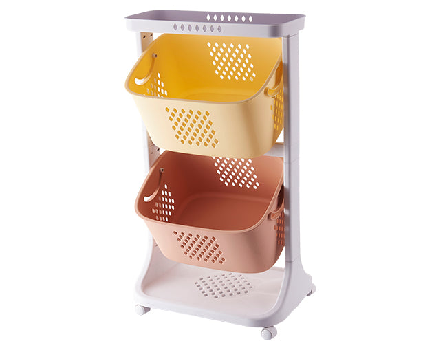 סלי אחסון צבעוניים  קומות שתי קומות