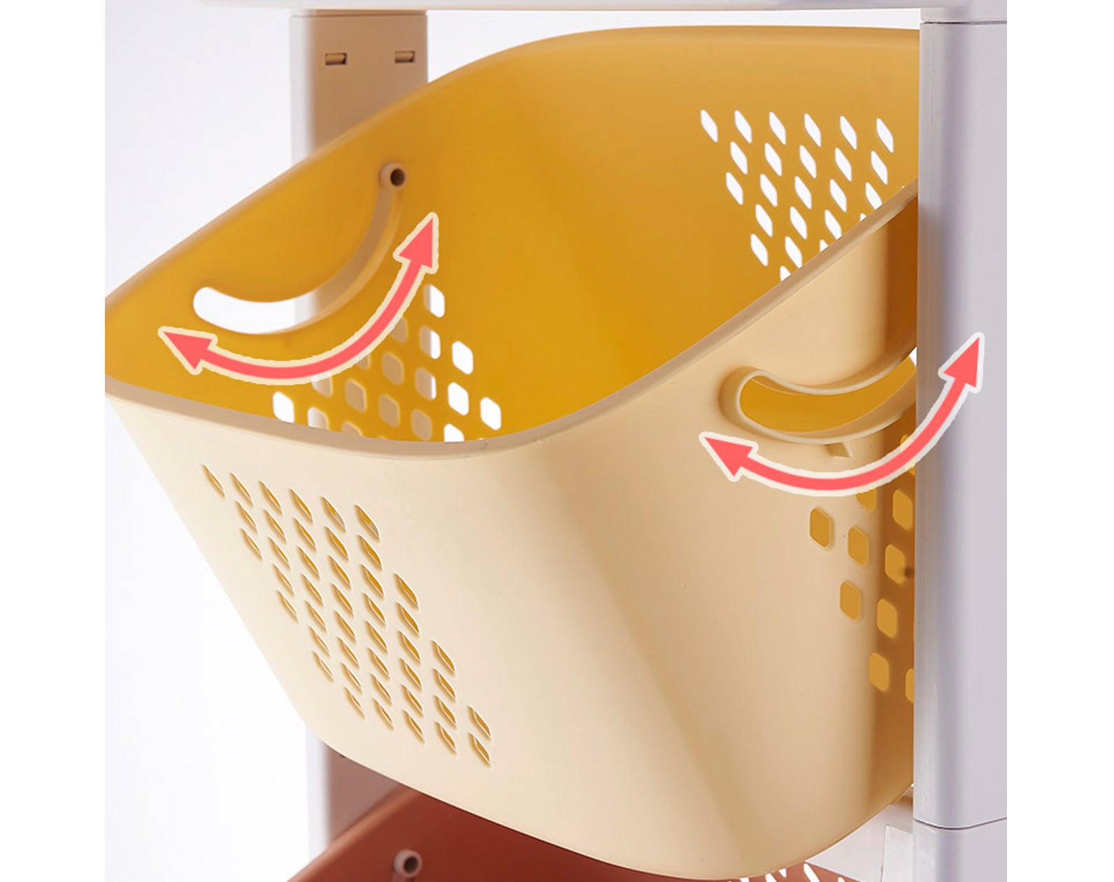 סלי אחסון צבעוניים  קומות שתי קומות