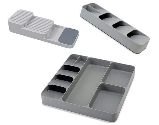 סט ארגוניות לסכו"ם - אפור