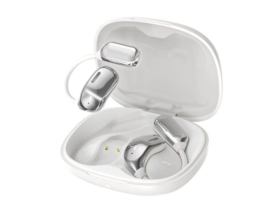 אוזניות תרגום Bluetooth עם טכנולוגיית AI – 144 שפות צבע לבן