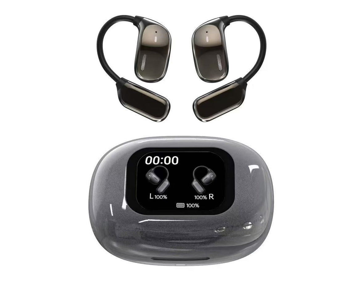 אוזניות תרגום Bluetooth עם טכנולוגיית AI – 144 שפות צבע שחור