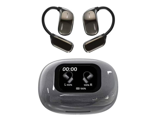 אוזניות תרגום Bluetooth עם טכנולוגיית AI – 144 שפות צבע שחור