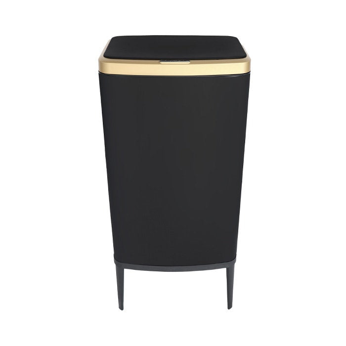 פח חכם נפח 60 ליטר עם רגליים צבע שחור בשילוב זהב