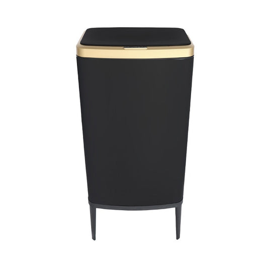 פח חכם נפח 60 ליטר עם רגליים צבע שחור בשילוב זהב