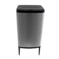 פח חכם נפח 60 ליטר עם רגליים צבע כסוף ושחור