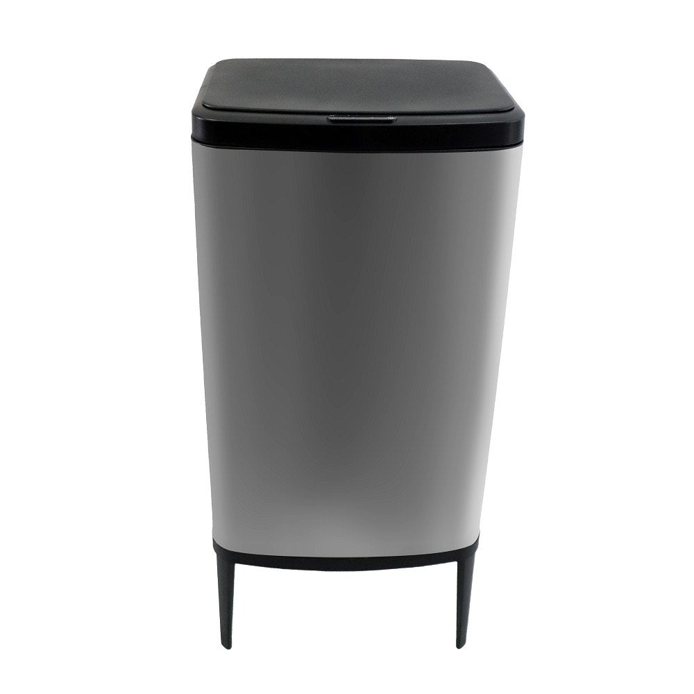 פח חכם נפח 60 ליטר עם רגליים צבע כסוף ושחור