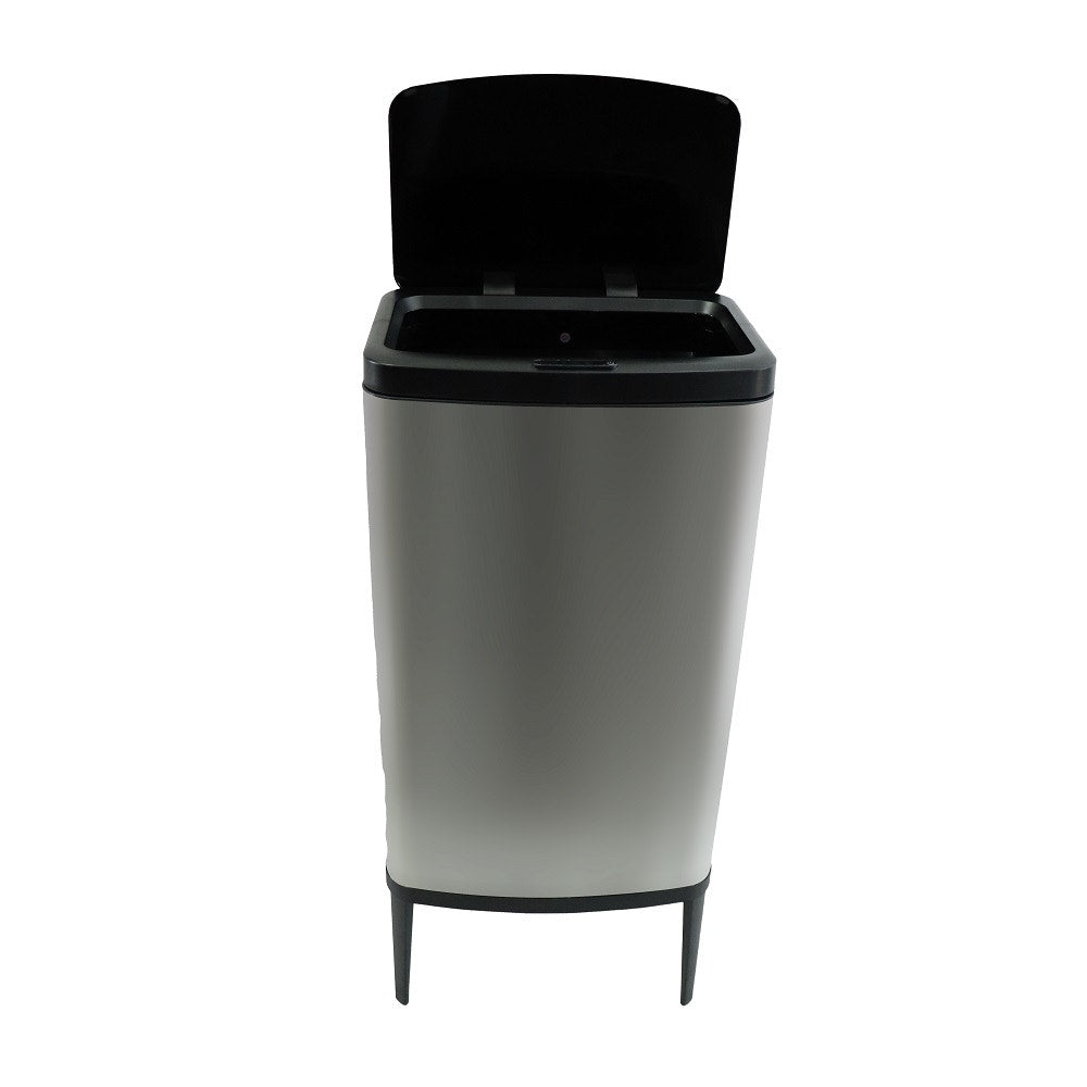 פח חכם נפח 60 ליטר עם רגליים צבע כסוף ושחור