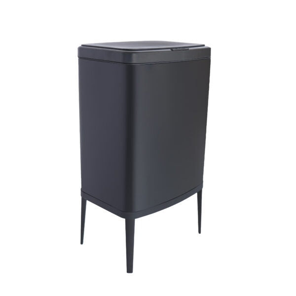 פח חכם נפח 40 ליטר עם רגליים צבע שחור
