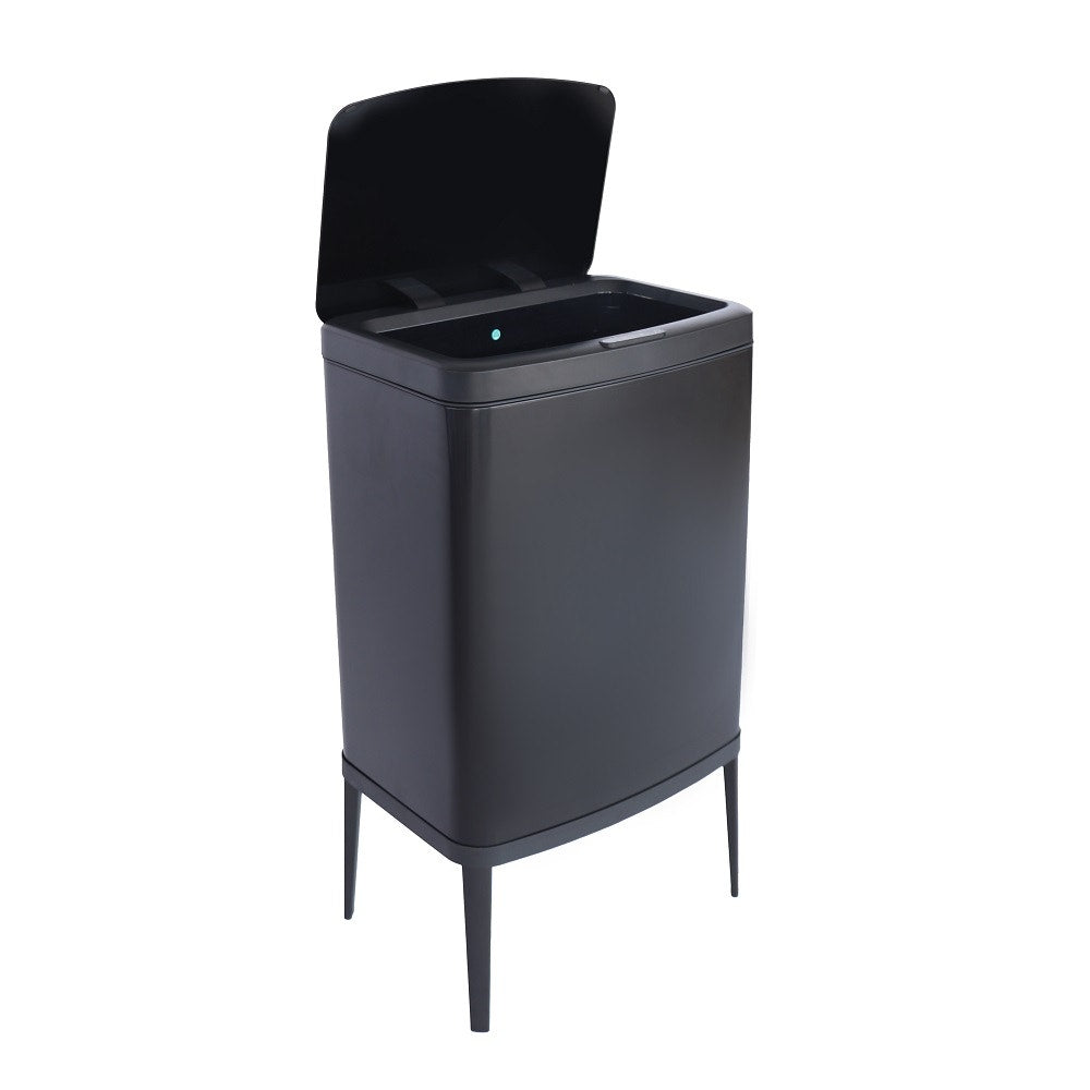 פח חכם נפח 40 ליטר עם רגליים צבע שחור