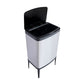 פח חכם נפח 40 ליטר עם רגליים צבע כסוף בשילוב שחור