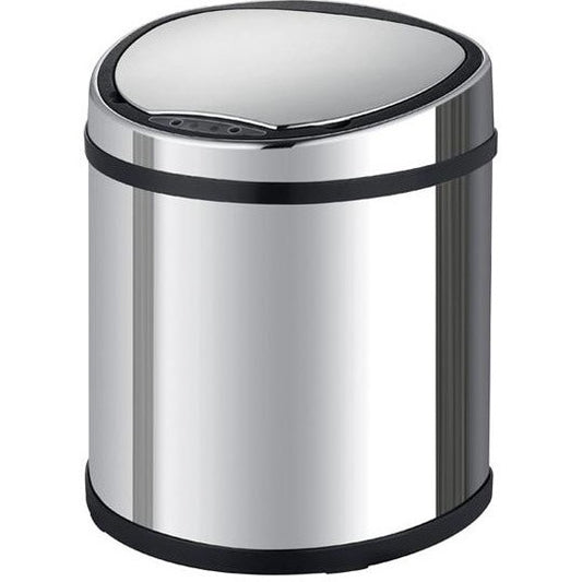 פח אשפה אוטומטי 9 ליטר כסוף בשילוב שחור