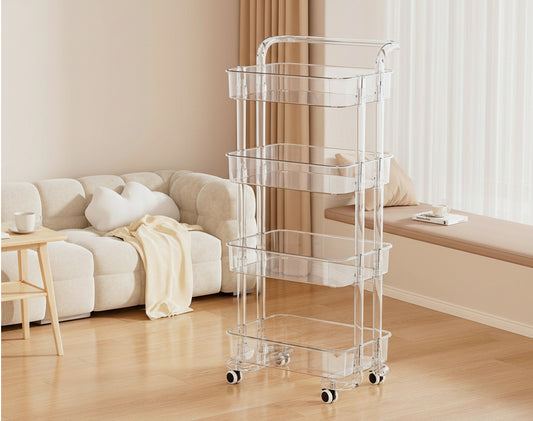 עגלת שירות אקריל 4 קומות  דגם "Pure"