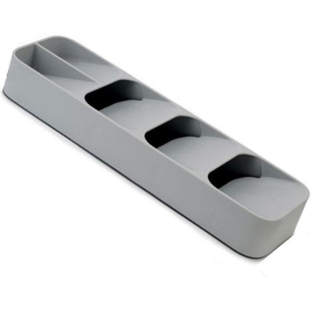 ארגונית סכו"ם קטנה מפלסטיק צבע אפור