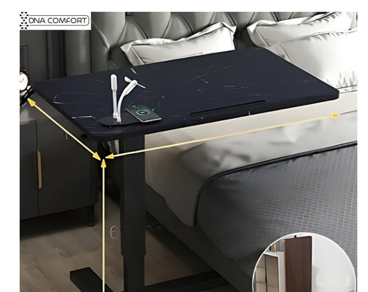 שולחן צד נייד- עיצוב בגוון שחור שיש