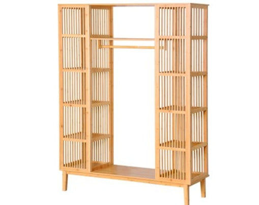 ארון בגדים פתוח עשוי במבוק - רחב