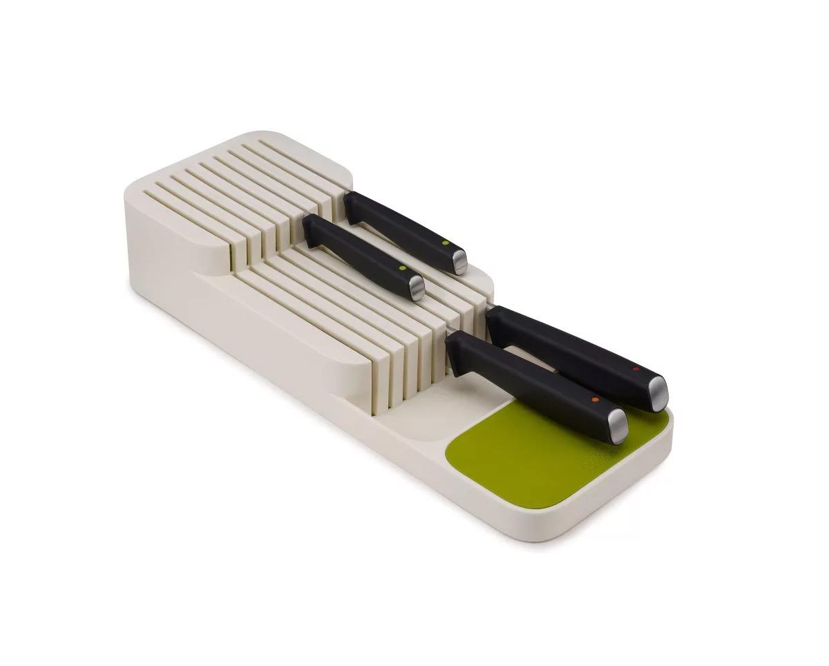 ארגונית לאחסון סכינים צבע לבן \ שמנת