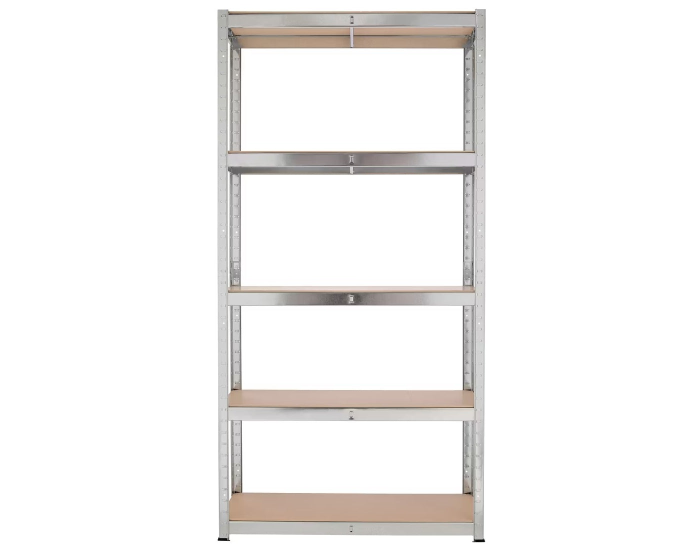 כוננית מדפים מודולרית ממתכת 5 מדפים כסוף
