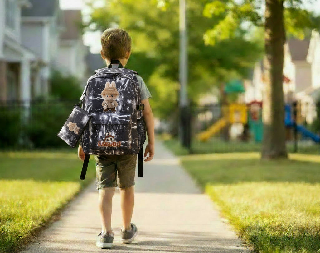 סט תיק גב לבובו צבע חשמל