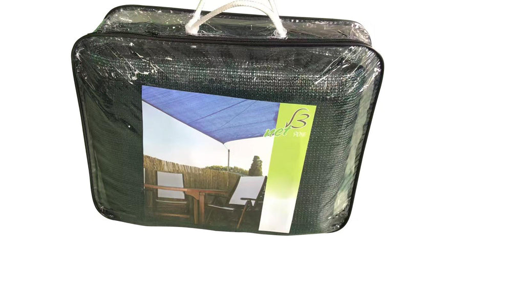 רשת צל 5*5 מטר עם טבעות ירוק