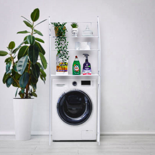 ארגונית 3 מדפים מעל מכונת הכביסה צבע לבן