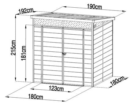 מחסן פלסטיק 6X6 פיט Toya A דגם EverGreen