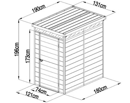 מחסן פלסטיק 4X6 פיט TINO B דגם EverGreen