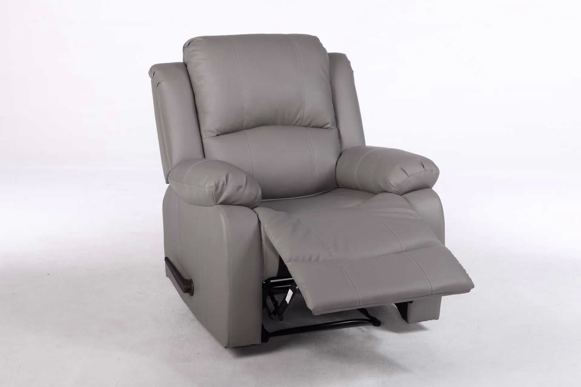 כורסת טלוויזיה PU דמוי עור אפור