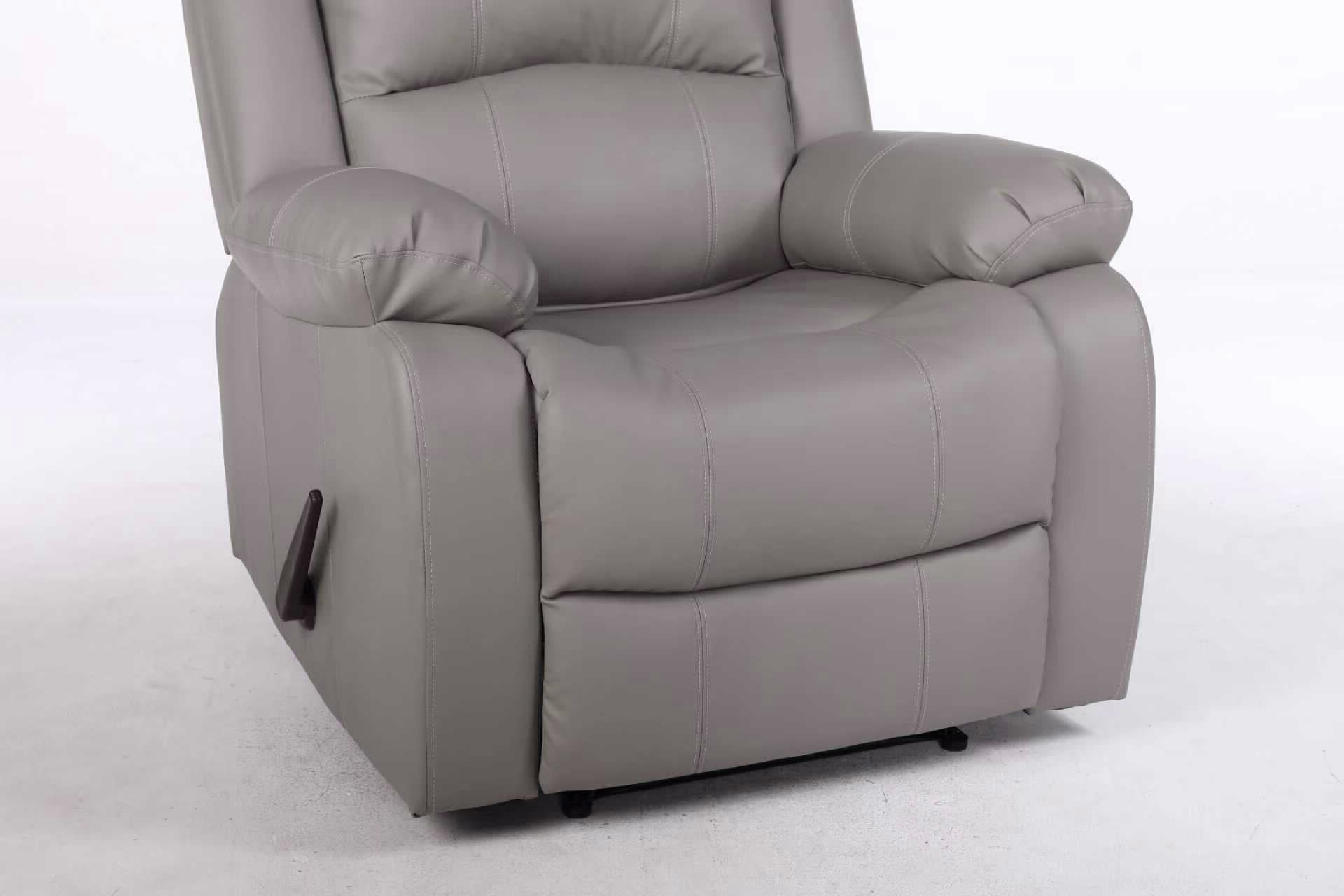 כורסת טלוויזיה PU דמוי עור אפור