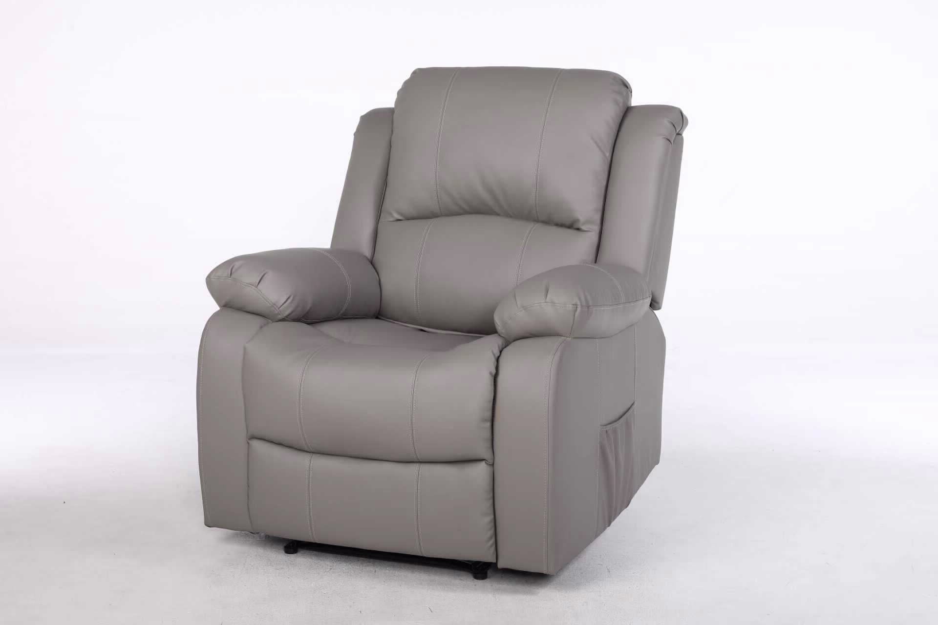 כורסת טלוויזיה PU דמוי עור אפור