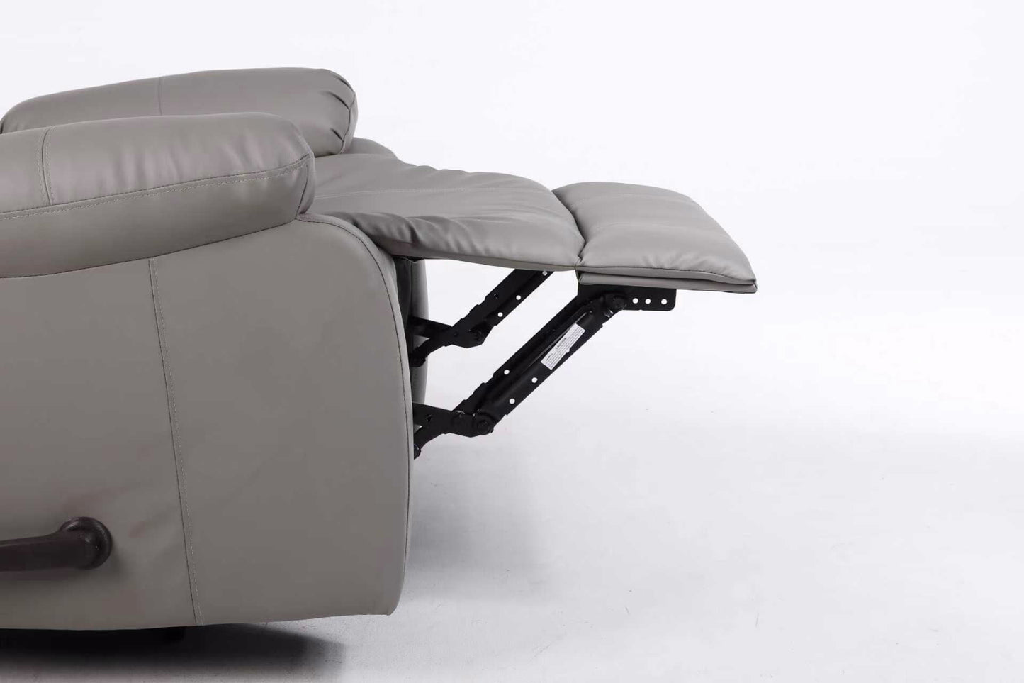 כורסת טלוויזיה מסאג PU דמוי עור אפור