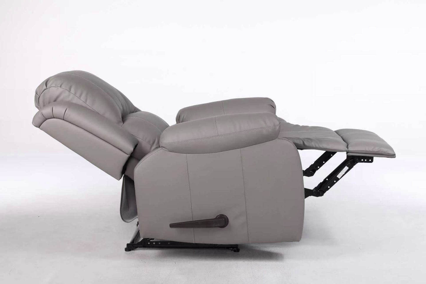 כורסת טלוויזיה מסאג PU דמוי עור אפור