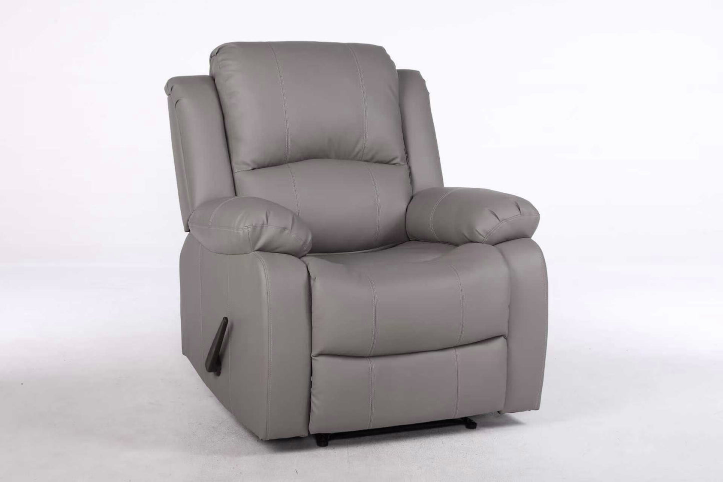 כורסת טלוויזיה מסאג PU דמוי עור אפור