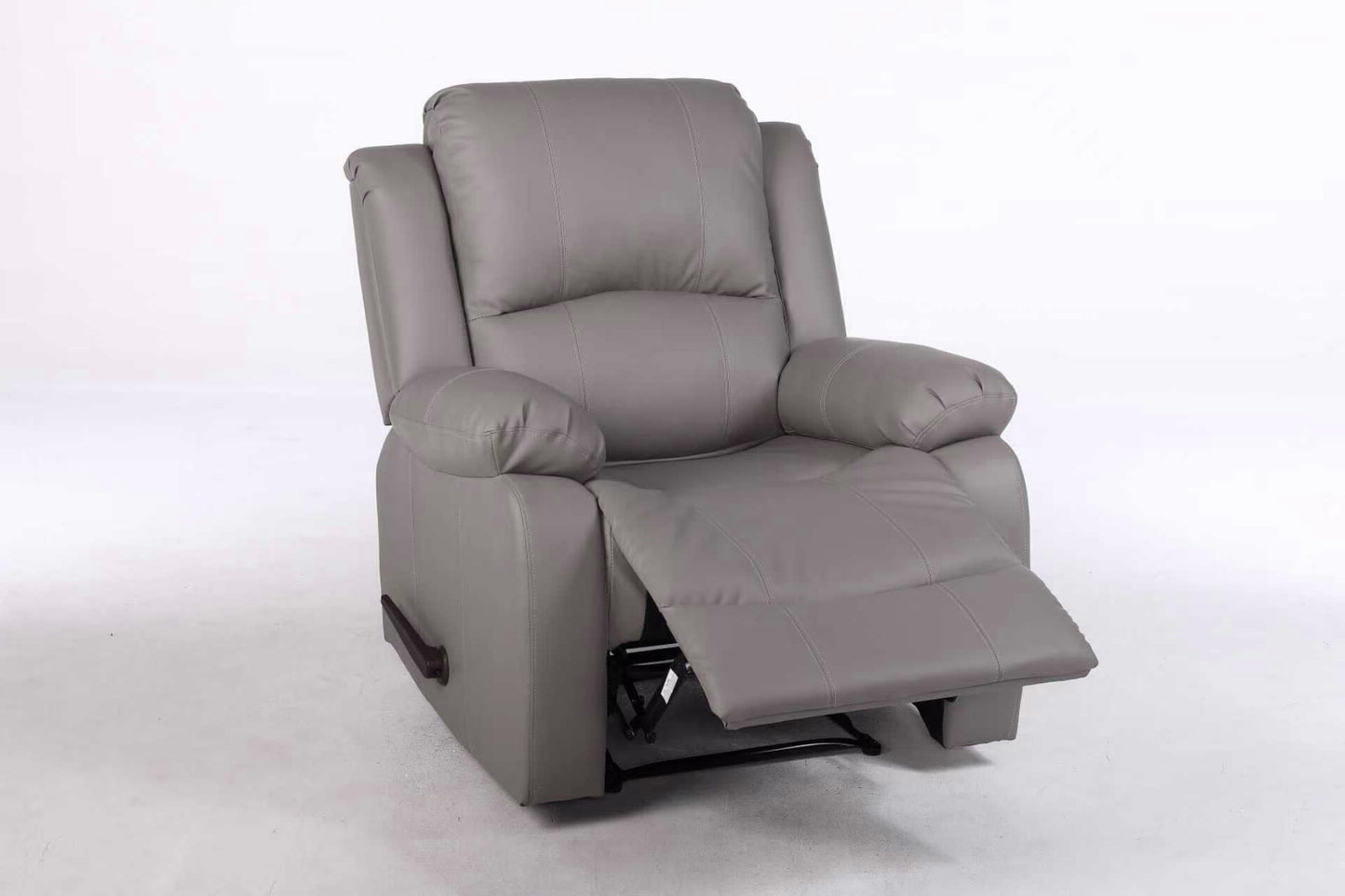 כורסת טלוויזיה מסאג PU דמוי עור אפור