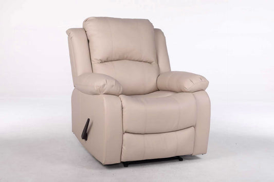 כורסת טלוויזיה מסאג PU דמוי עור בז