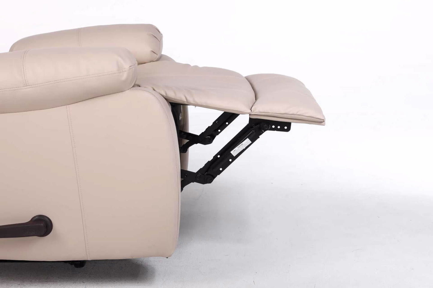 כורסת טלוויזיה מסאג PU דמוי עור בז