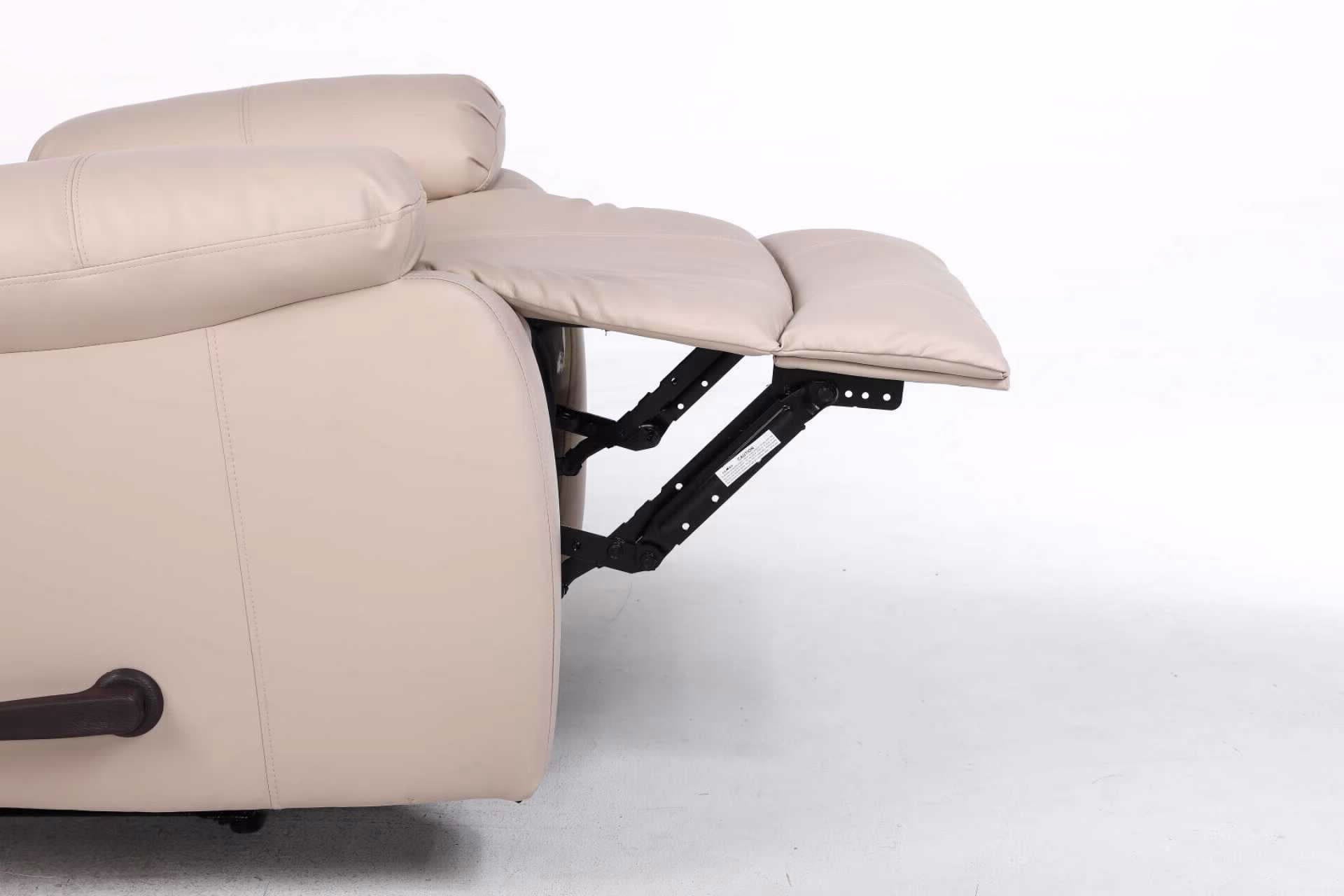 כורסת טלוויזיה מסאג PU דמוי עור בז