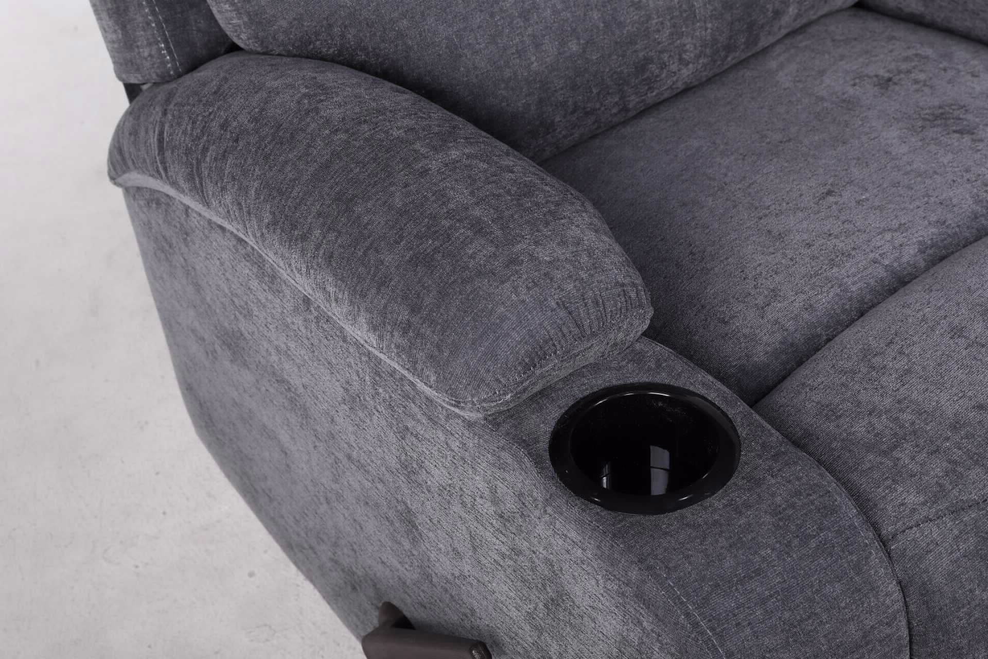 כורסאת טלוויזיה בד אפור