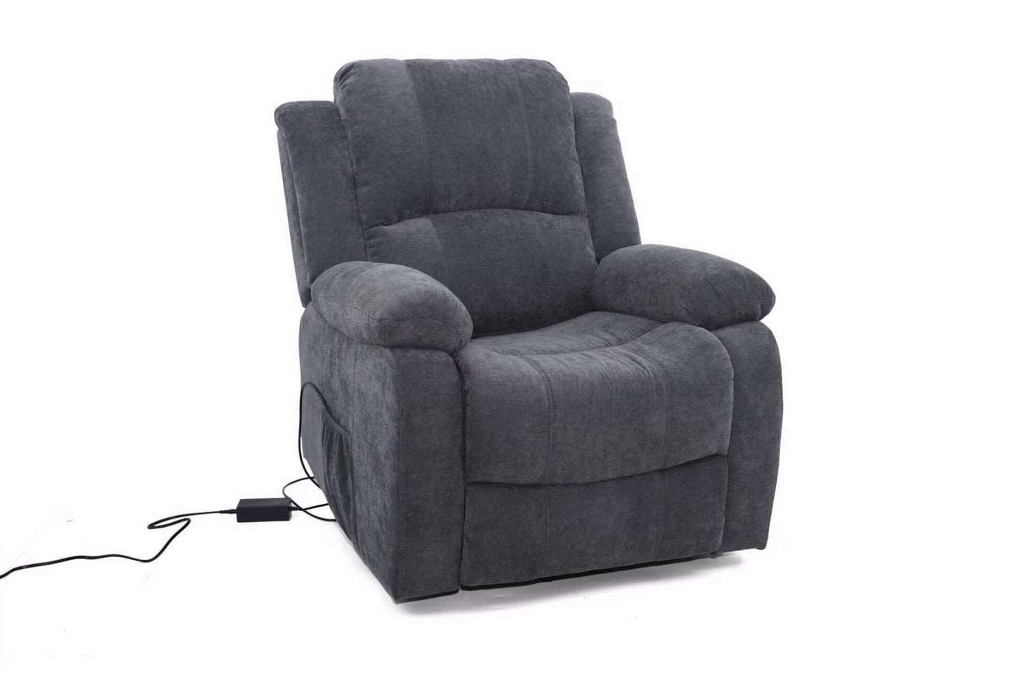 כורסת טלויזיה עם קימה בד אפור