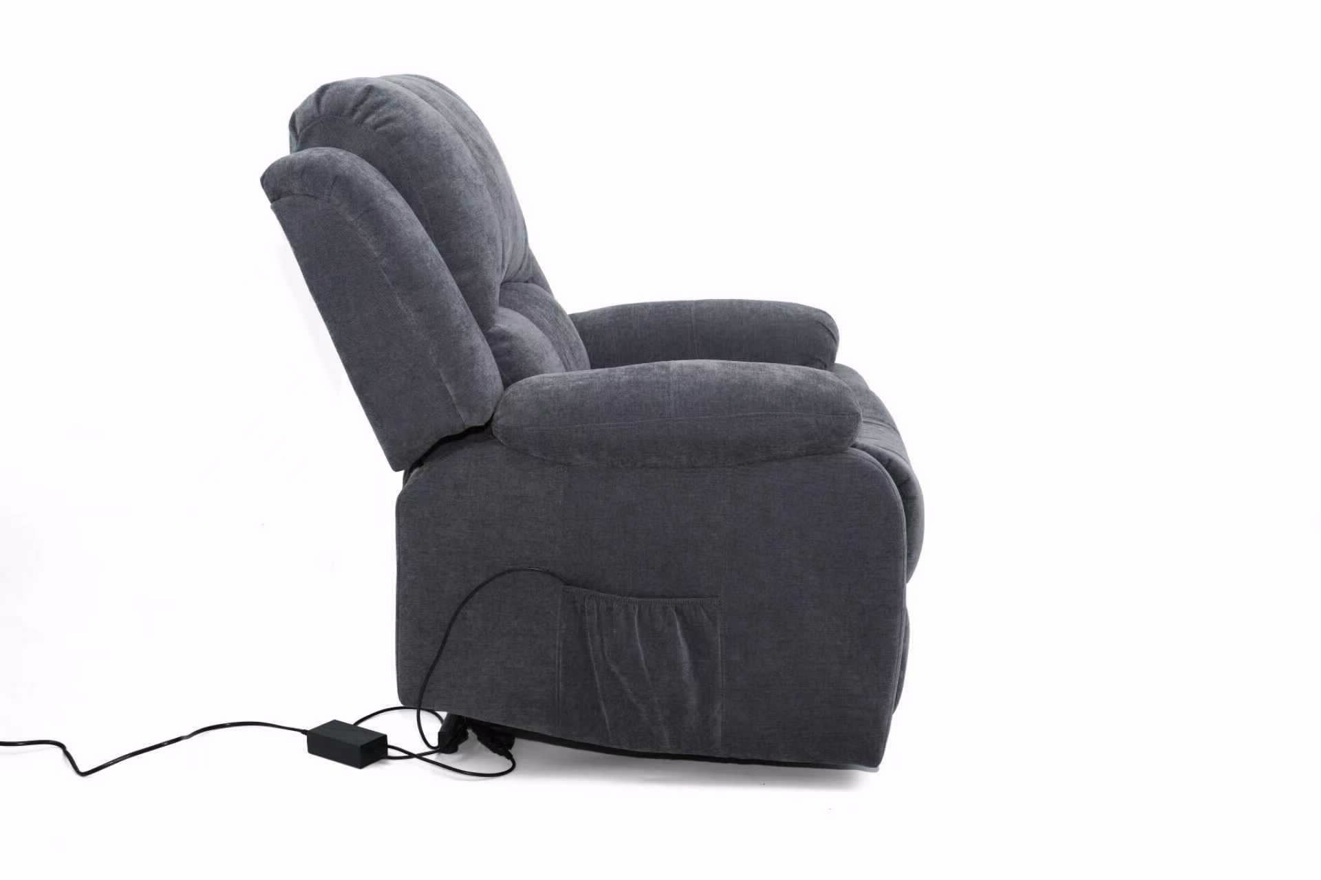 כורסת טלויזיה עם קימה בד אפור