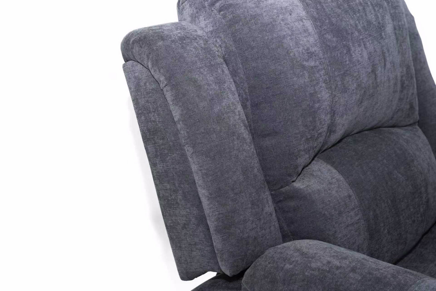 כורסת טלויזיה עם קימה בד אפור